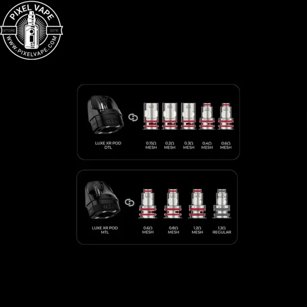 VAPORESSO LUXE XR MAX PODMOD coils - کارتریج و کویل های سازیگار با پادماد ویپرسو لوکس ایکس آر مکس