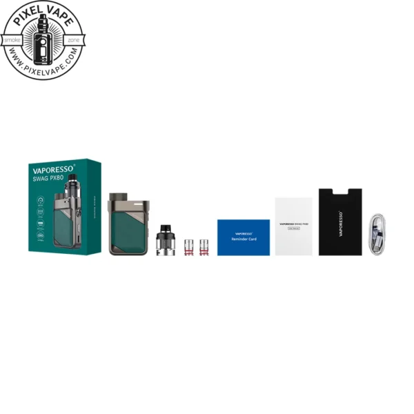 VAPORESSO SWAG PX80 PACKAGE - محتویات پکیج پادماد ویپرسو سواگ پی ایکس 80