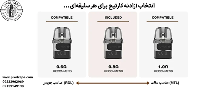 راهنمای انتخاب کارتریج مناسب برای پاد اورسا نانو اس 2