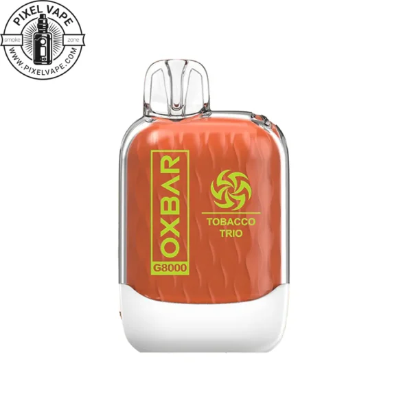 پاد یکبار مصرف 8000 پاف تنباکو اوکسبار، Oxbar Tobacco 8000 Puffs، طعم تنباکو کلاسیک، قابل شارژ