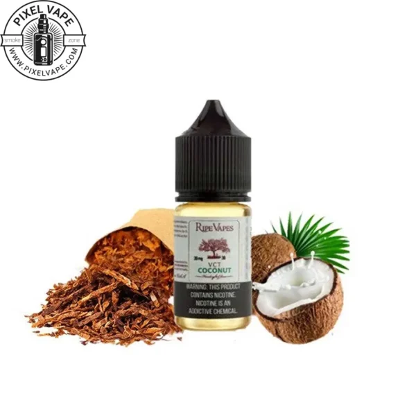 RIPE VAPES Coconut VCT Saltnic، سالت وی سی تی نارگیل، مایع ویپ ترکیبی وانیل تنباکو کارامل، VCT Coconut E-liquid، مایع سالت نیکوتین، Salt Nicotine Liquid، مایع ویپ حرفه ای، مایع ویپ با کیفیت، مایع ویپ خوش طعم، مایع ویپ اصل، مایع ویپ اورجینال، مایع ویپ وارداتی، مایع ویپ با نیکوتین، مایع ویپ برای پاد