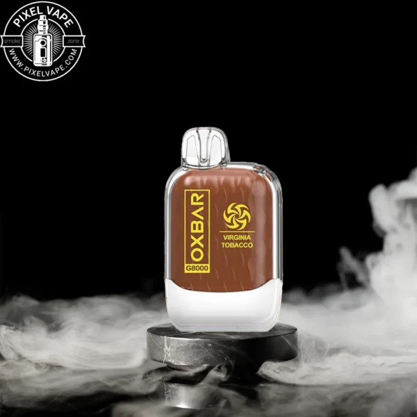 Oxbar Virgina Tobaco 8000 Puf Disposble Pod، Rechargable، Virginia Tobaco Flavor، پاد تنباکو ویرجینا اکس بار