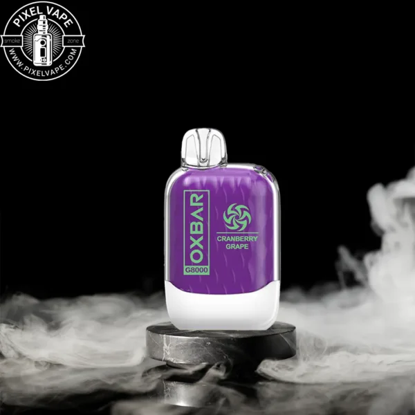 Oxbar Bluebery Grape 8000 Puf Disposble Pod، Rechargable، Bluebery & Grape Flavor، پاد ذغال اخته انگور اکس بار