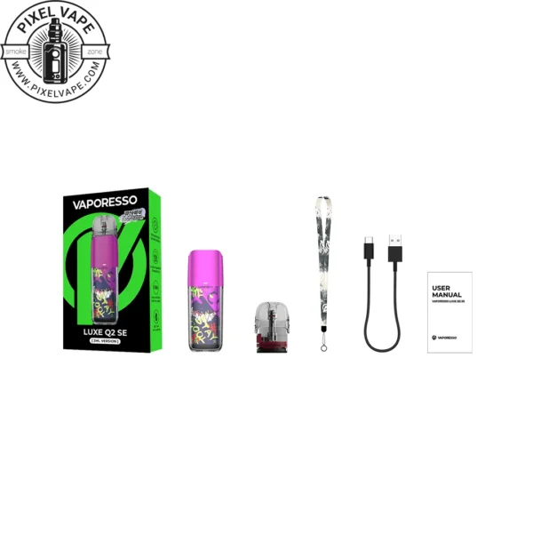 Vaporesso Luxe Q2 SE PodSystem Package - محتویات جعبه پادسیستم ویپرسو لوکس کیو2 اس ای