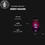 اطلاعات فنی پاد یکبار مصرف دکتر ویپز 10000 پاف توت بهشتی