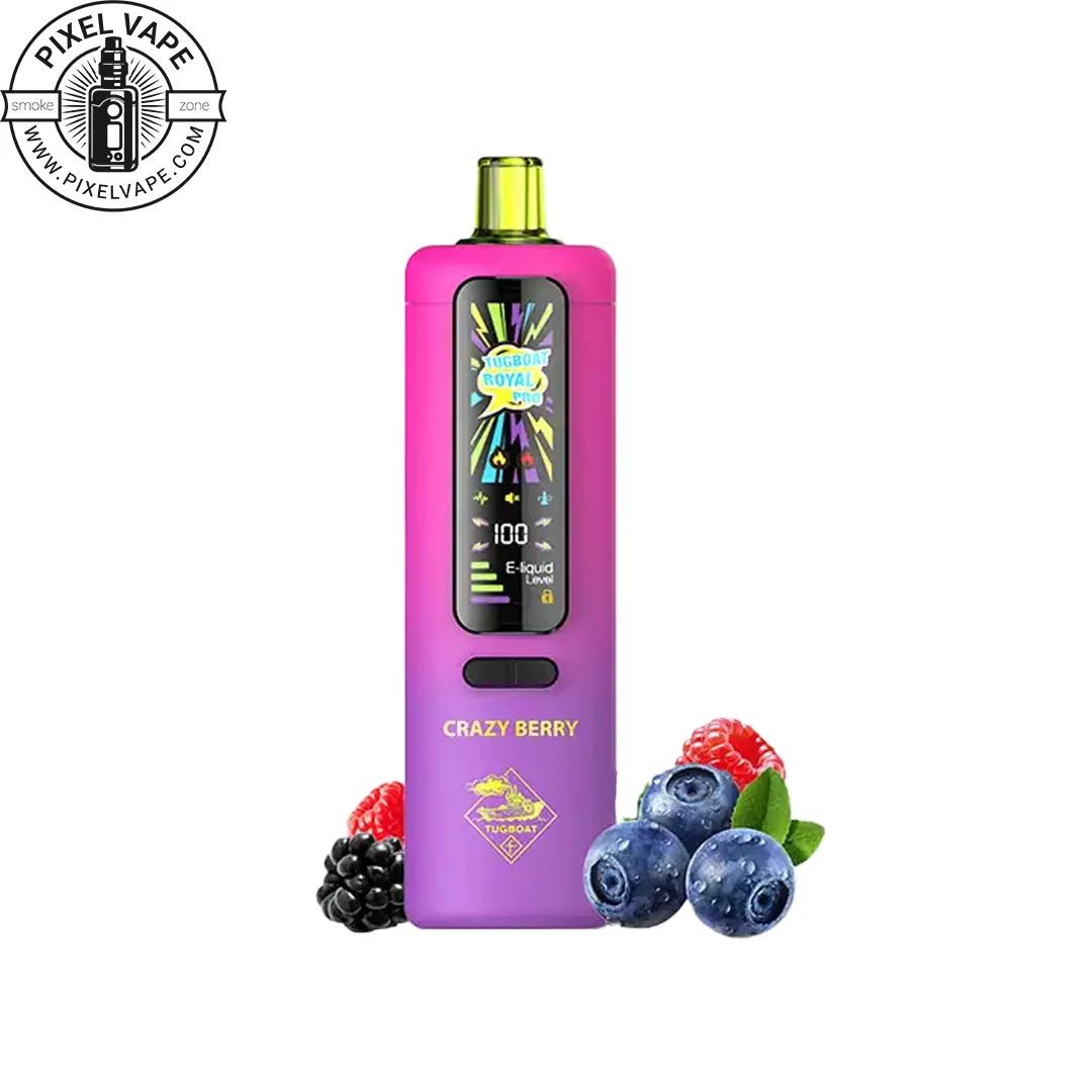 Tugboat 40000 Puffs Crazy Berry Pod - پاد یکبار مصرف تاگ بوت 40000 پاف توت های وحشی (قابل شارژ) Tugboat 40000 Puffs Crazy Berry Pod - پاد یکبار مصرف تاگ بوت 40000 پاف توت های وحشی (قابل شارژ)، پادیکبار مصرف تاگبوت 40000 پاف توت های وحشی