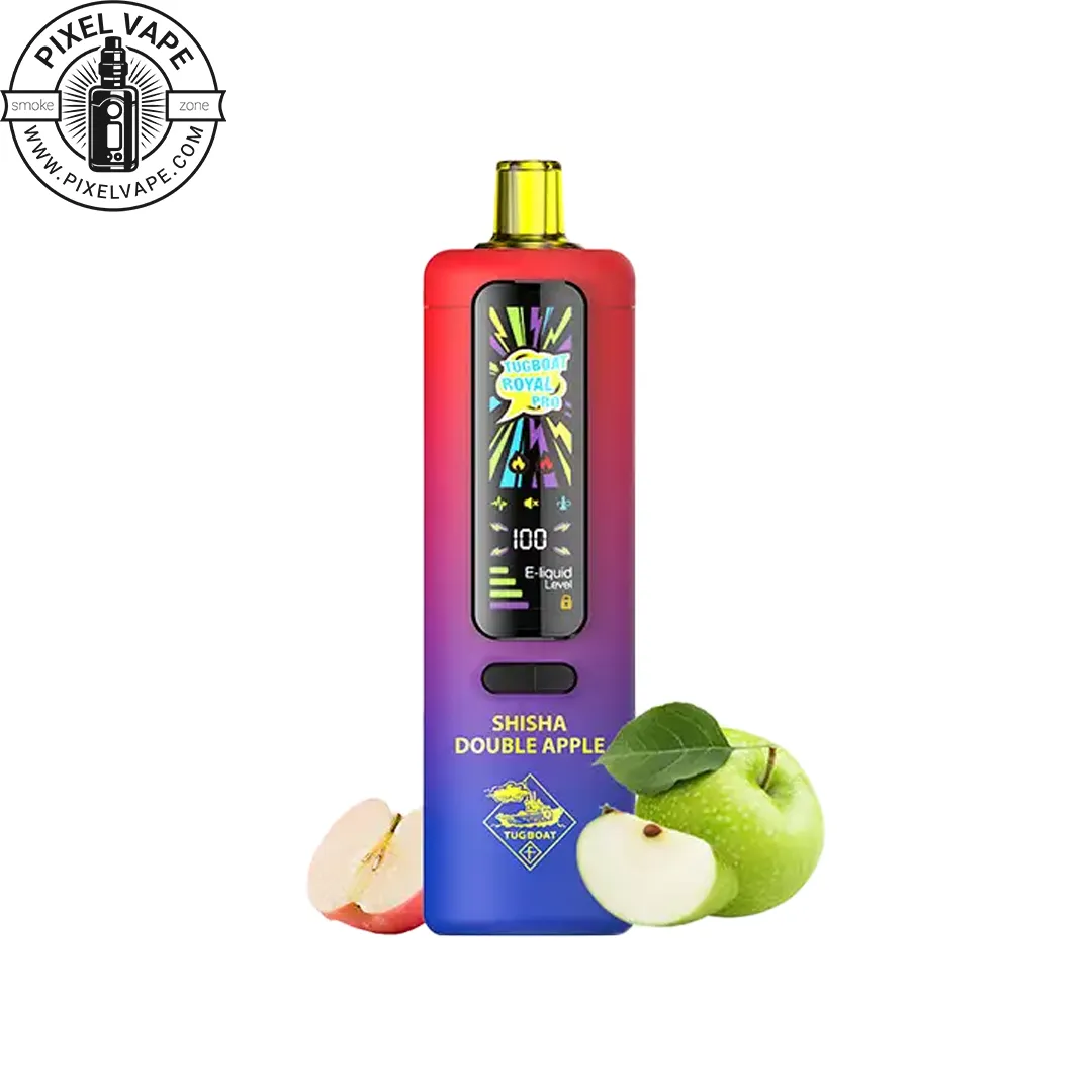 Tugboat 40000 Puffs Shisha Double Apple Pod - پاد یکبار مصرف تاگ بوت 40000 پاف دوسیب قلیانی (قابل شارژ) Tugboat 40000 Puffs Shisha Double Apple Pod - پاد یکبار مصرف تاگ بوت 40000 پاف دوسیب قلیانی (قابل شارژ)، پادیکبار مصرف تاگبوت 40000 پاف دوسیب قلیانی