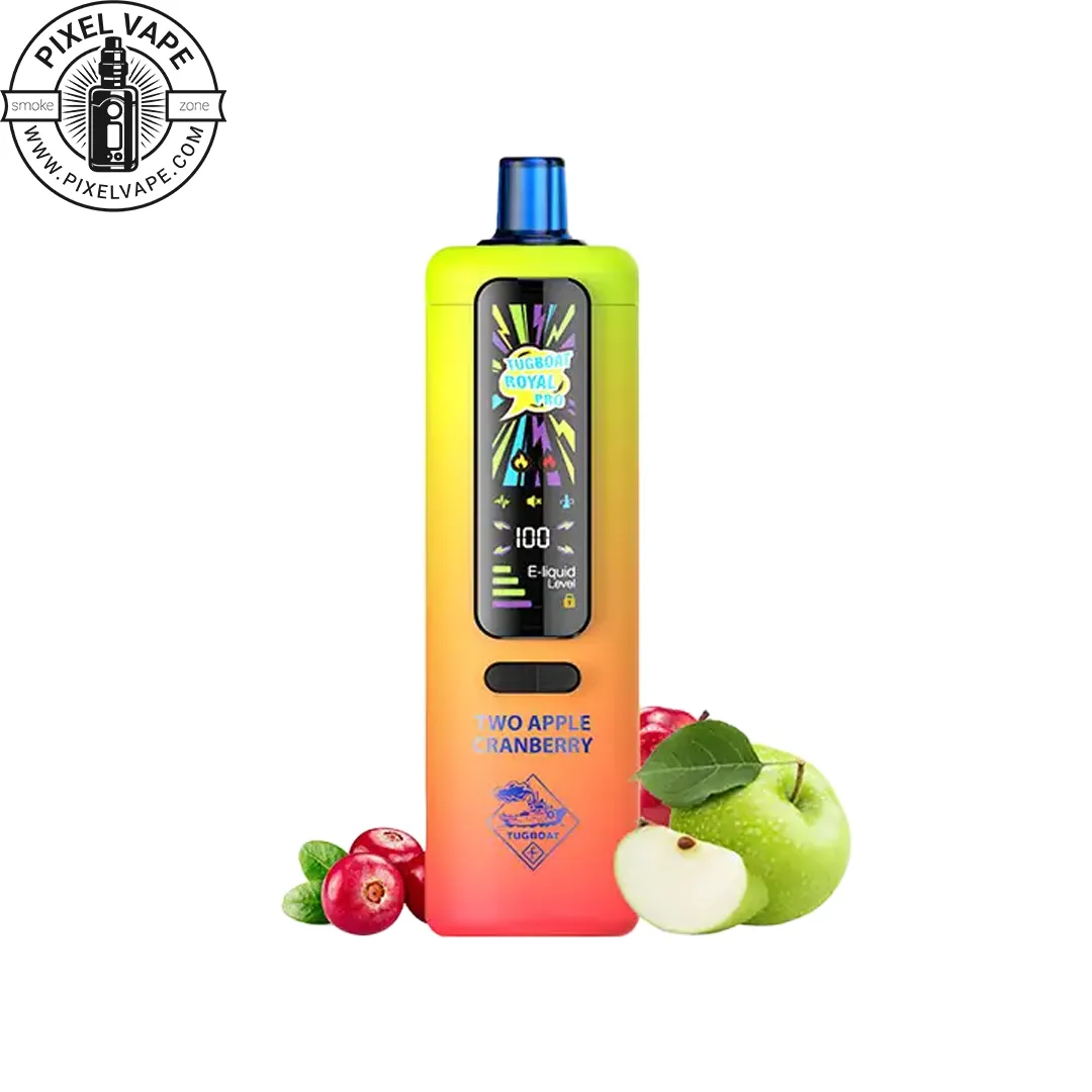 Tugboat 40000 Puffs Two Apple Cranberry Pod - پاد یکبار مصرف تاگ بوت 40000 پاف دوسیب کرن بری (قابل شارژ) Tugboat 40000 Puffs Two Apple Cranberry Pod - پاد یکبار مصرف تاگ بوت 40000 پاف دوسیب کرن بری (قابل شارژ)، پادیکبار مصرف تاگبوت 40000 پاف دوسیب کرن بری