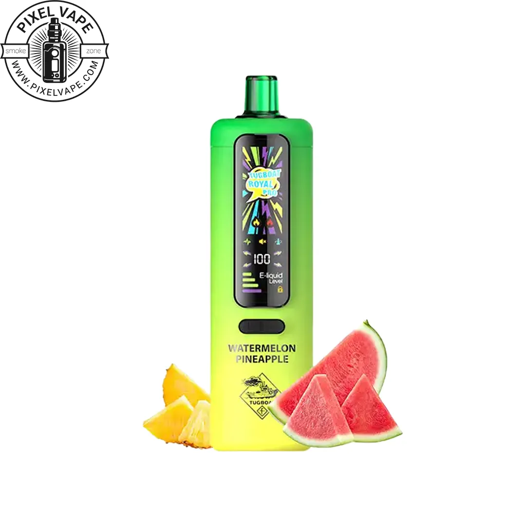 Tugboat 40000 Puffs Watermelon Pineapple Pod - پاد یکبار مصرف تاگ بوت 40000 پاف هندوانه آناناس (قابل شارژ) Tugboat 40000 Puffs Watermelon Pineapple Pod - پاد یکبار مصرف تاگ بوت 40000 پاف هندوانه آناناس (قابل شارژ)، پادیکبار مصرف تاگبوت 40000 پاف هندوانه آناناس